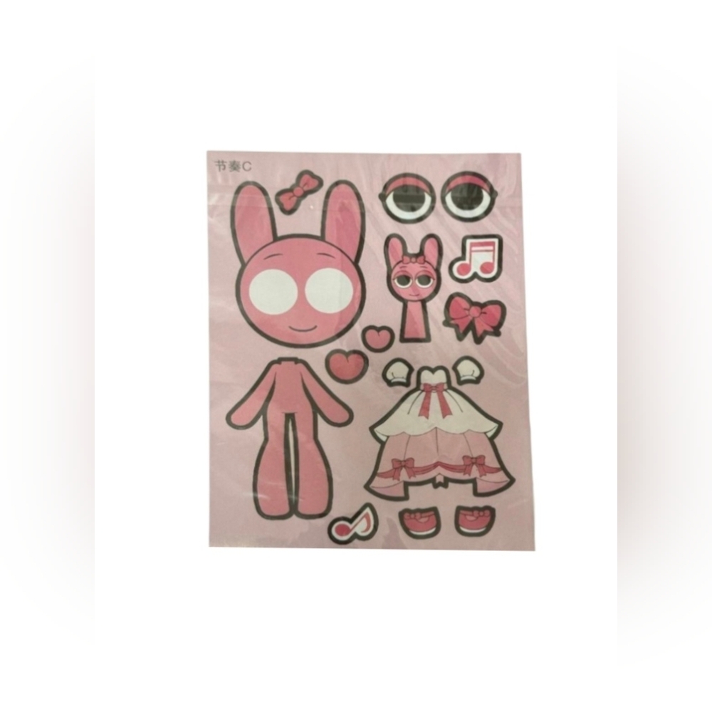 Sticker From Sprunki Pink Game and More Stickers, for kids